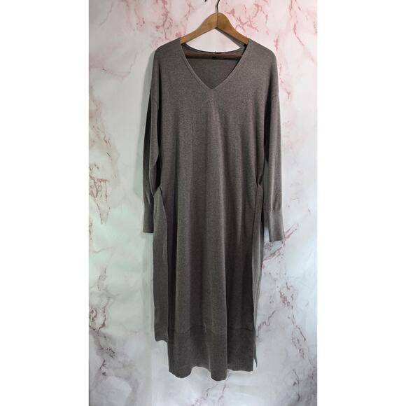 Rails Dresses & Skirts - Rails Dress Womens Medium Brown Sweater Margot Midi Maxi Bow Cashmere